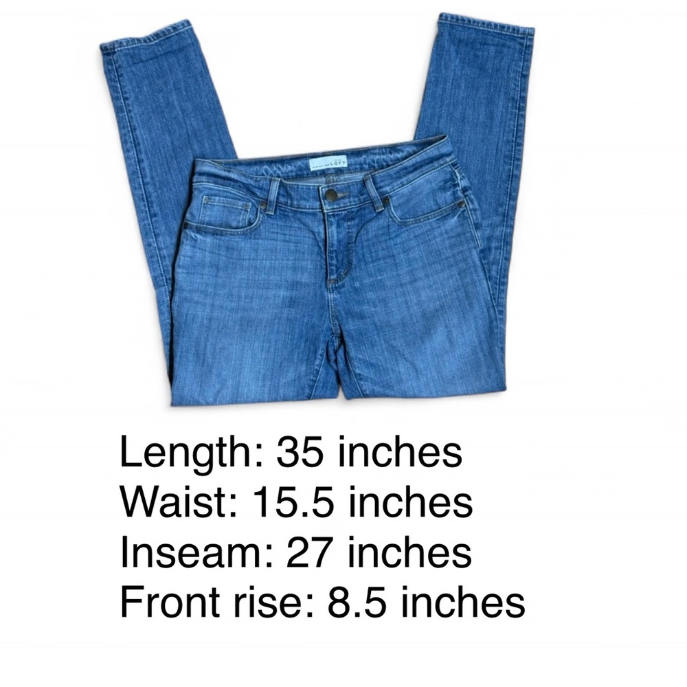 LOFT Relaxed Skinny Jeans Women's Size 27/4P Medium Wash Stretch - Picture 10 of 10